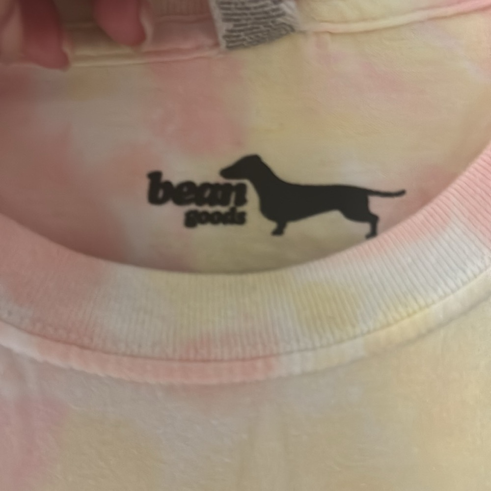 Dachshund hound by being good tie-dye, wiener dog sitting on mushroom T-shirt - Picture 3 of 6